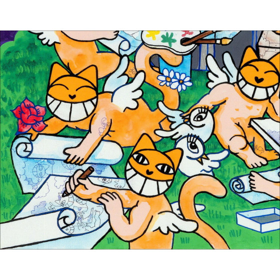 Koop Lithografie M.Chat - M.Chat en zijn meesters