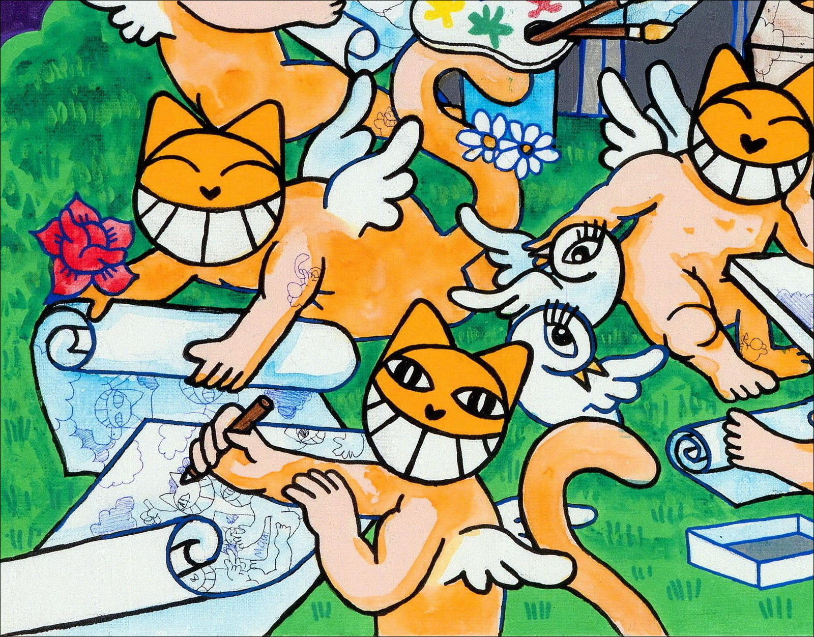 Compre litographie m.chat - m.chat y sus maestros