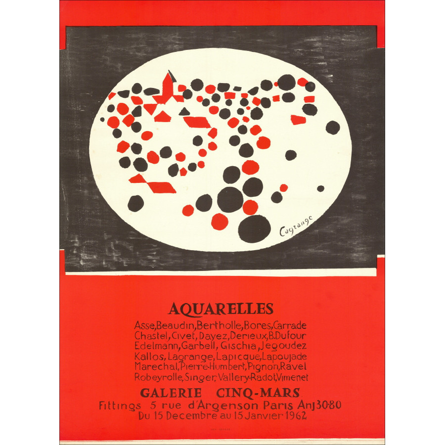 Jacques Lagrange - Cartel Galería Cinq-Mars, 1962