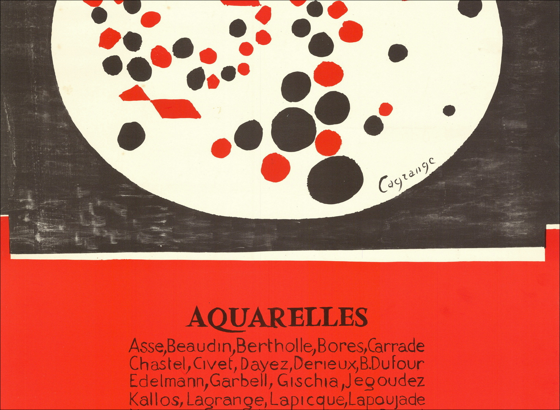 Jacques Lagrange - Poster Galerie Cinq-Mars, 1962