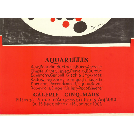Jacques Lagrange - Cartel Galería Cinq-Mars, 1962