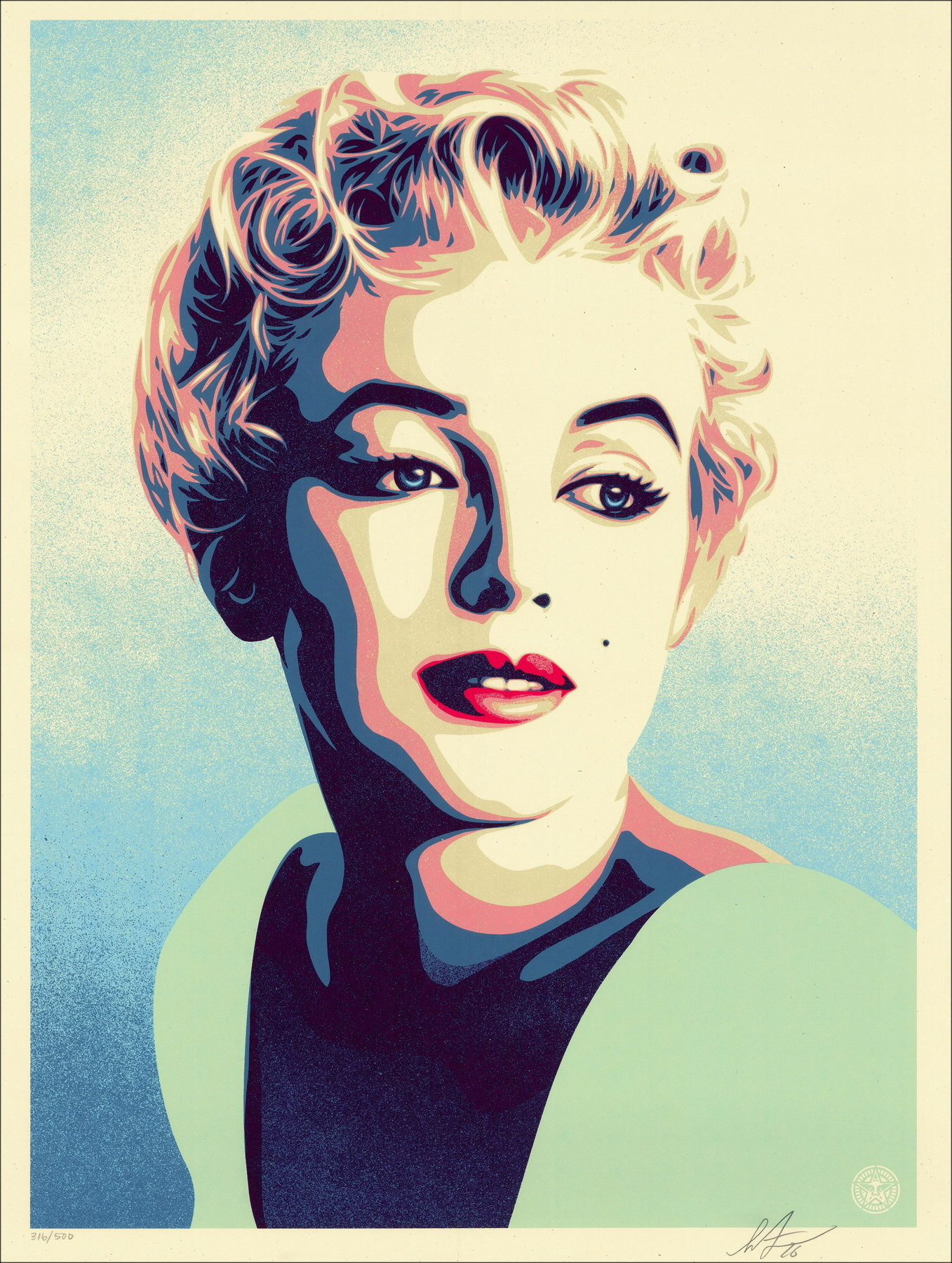 Shepard Fairey - Marilyn Sunset 2026 | Zeefdruk OBEY