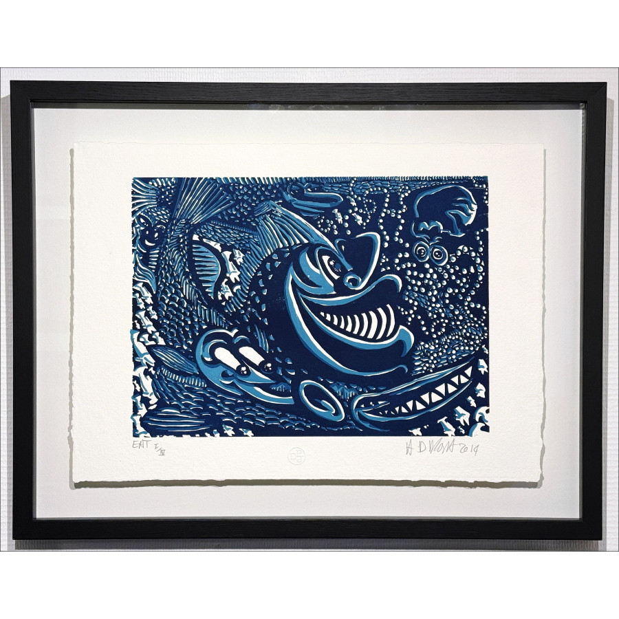 Hervé Di Rosa - Sétois Fish, Camaïeu 2014 - Engraving