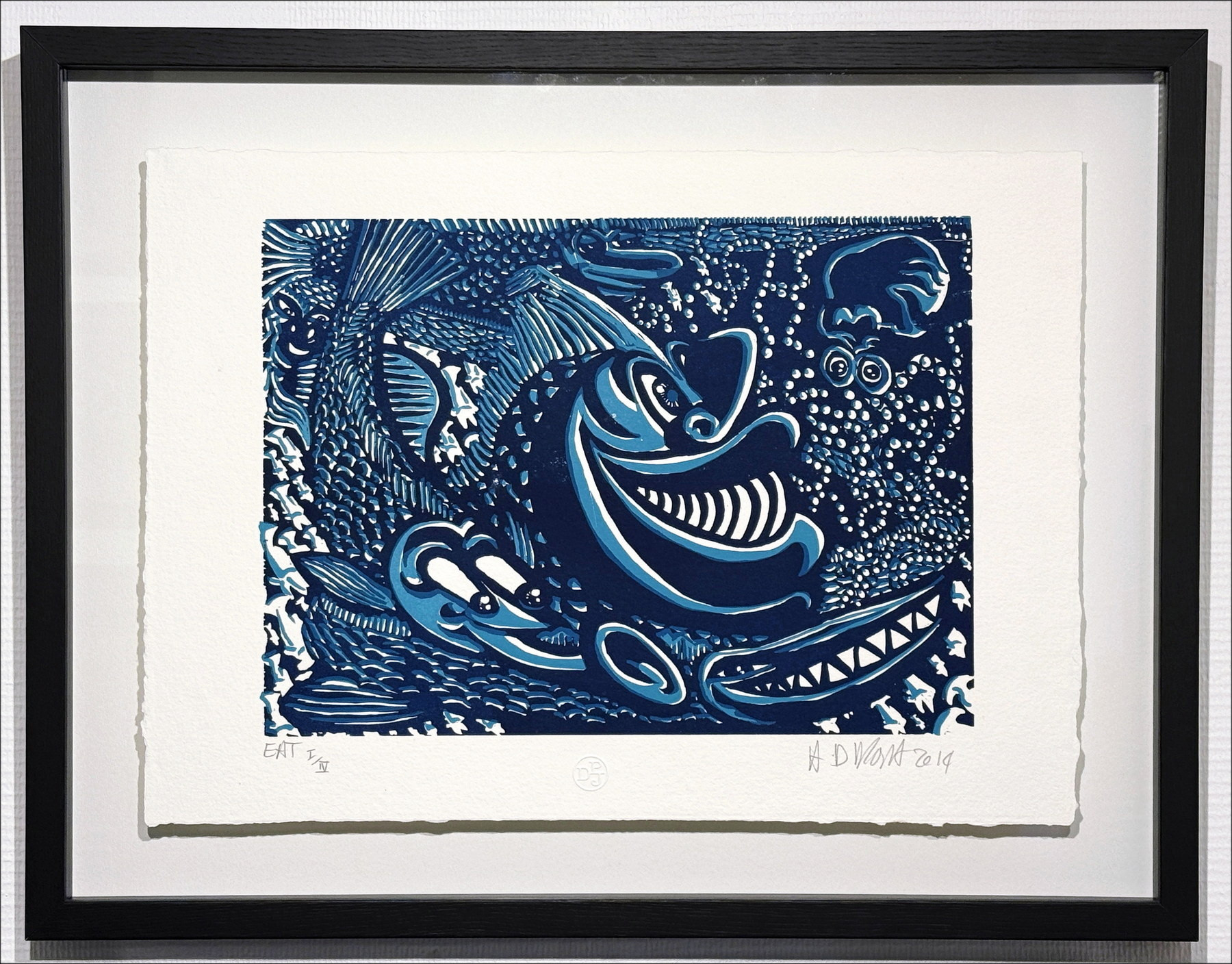Hervé Di Rosa - Sete Fische, Camaïeu 2014 - Gravur