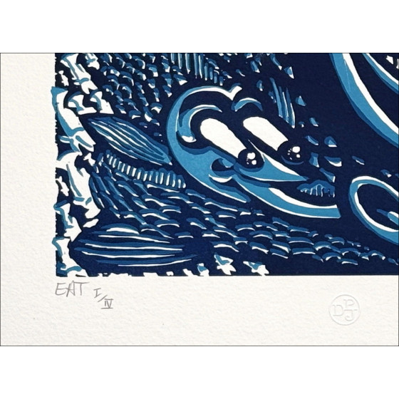 Hervé Di Rosa - Sete Fische, Camaïeu 2014 - Gravur