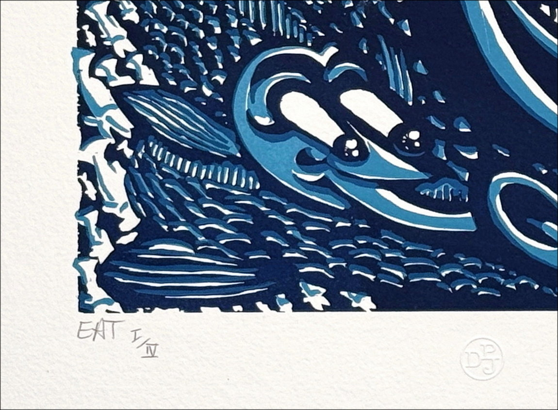 Hervé Di Rosa - Sétois Fish, Camaïeu 2014 - Engraving