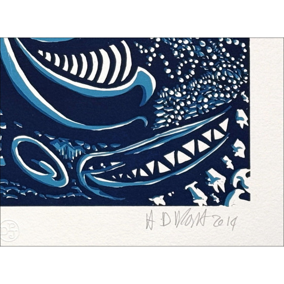 Hervé Di Rosa - Sete Fische, Camaïeu 2014 - Gravur