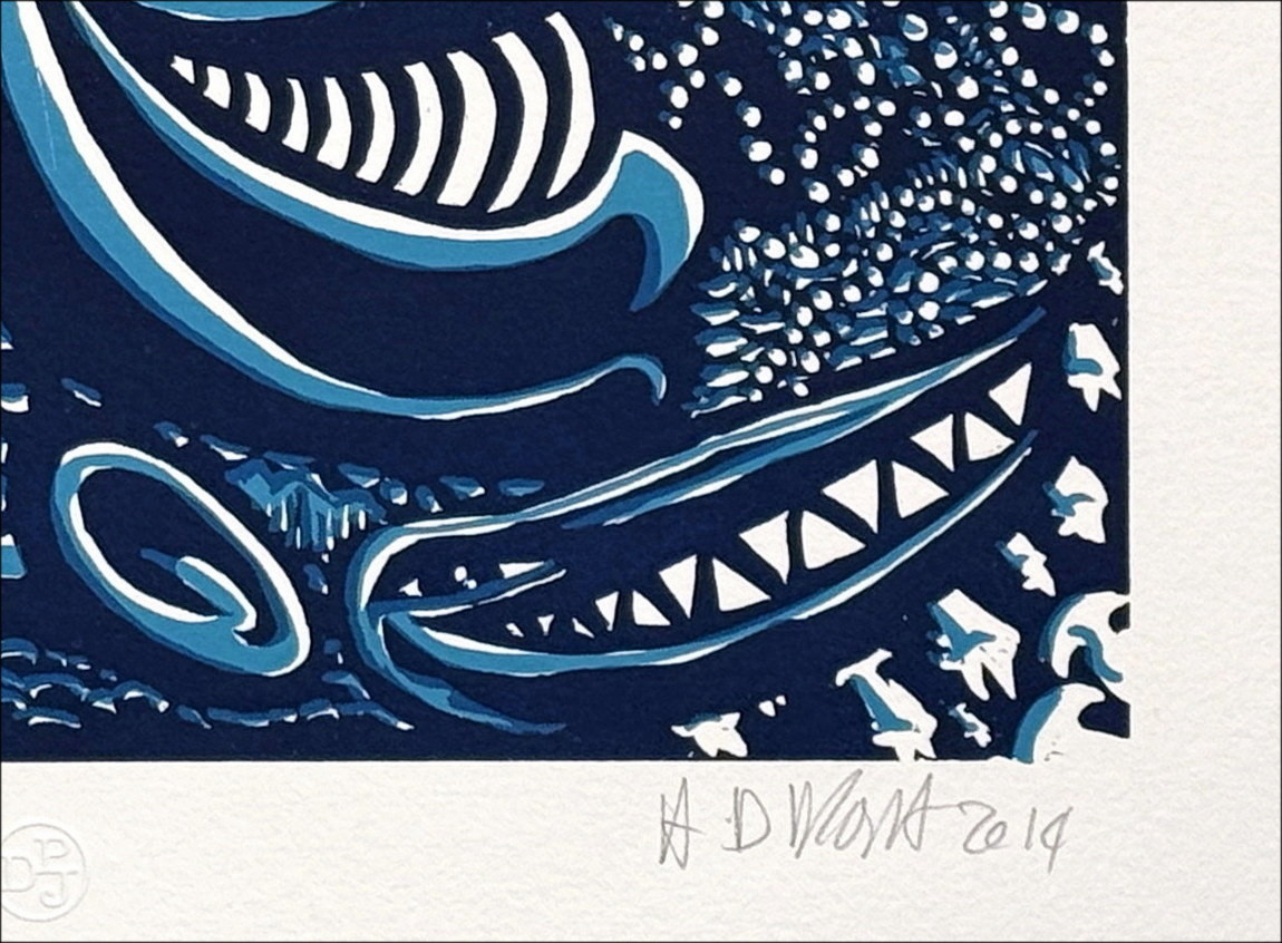 Hervé Di Rosa - Sete-vissen, Camaïeu 2014 - Gravure