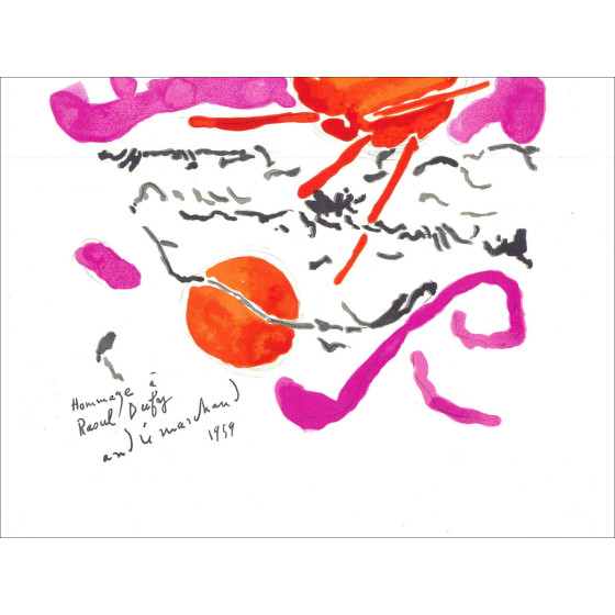 André Marchand - Omaggio a Raoul Dufy, litografia Mourlot