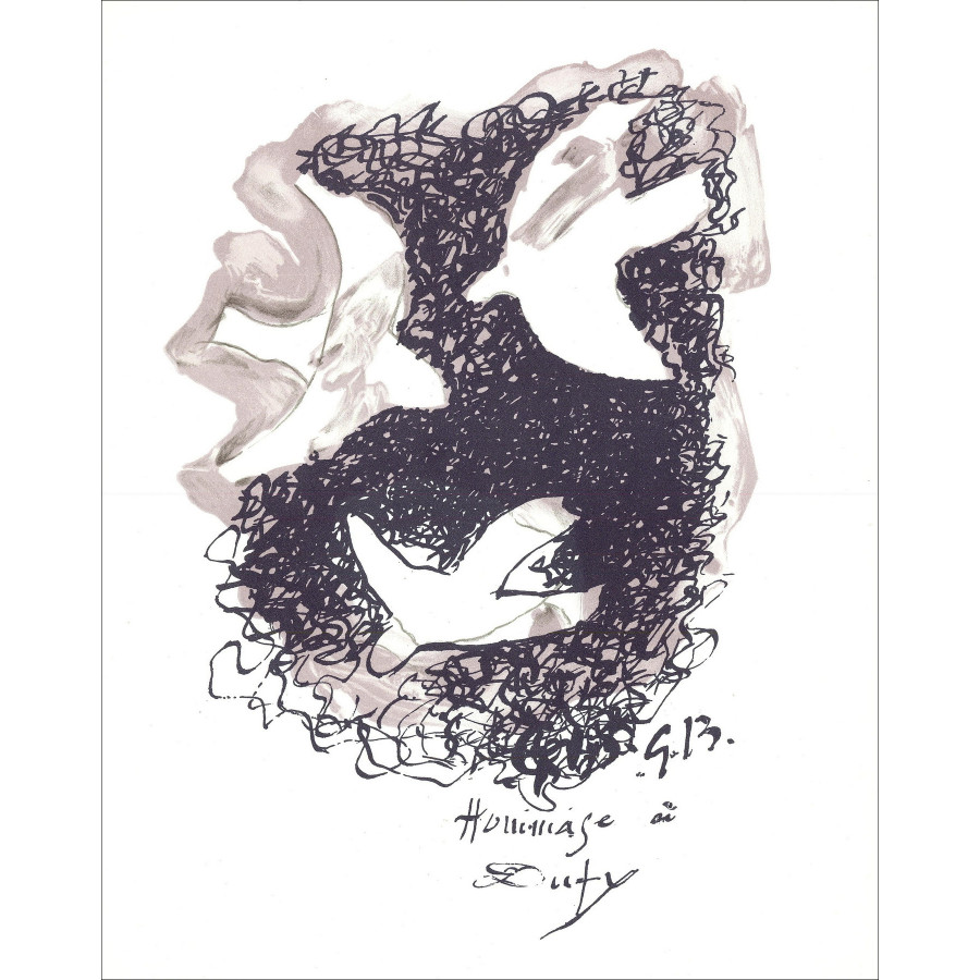 Georges Braque - Eerbetoon aan Raoul Dufy, lithografie van Mourlot