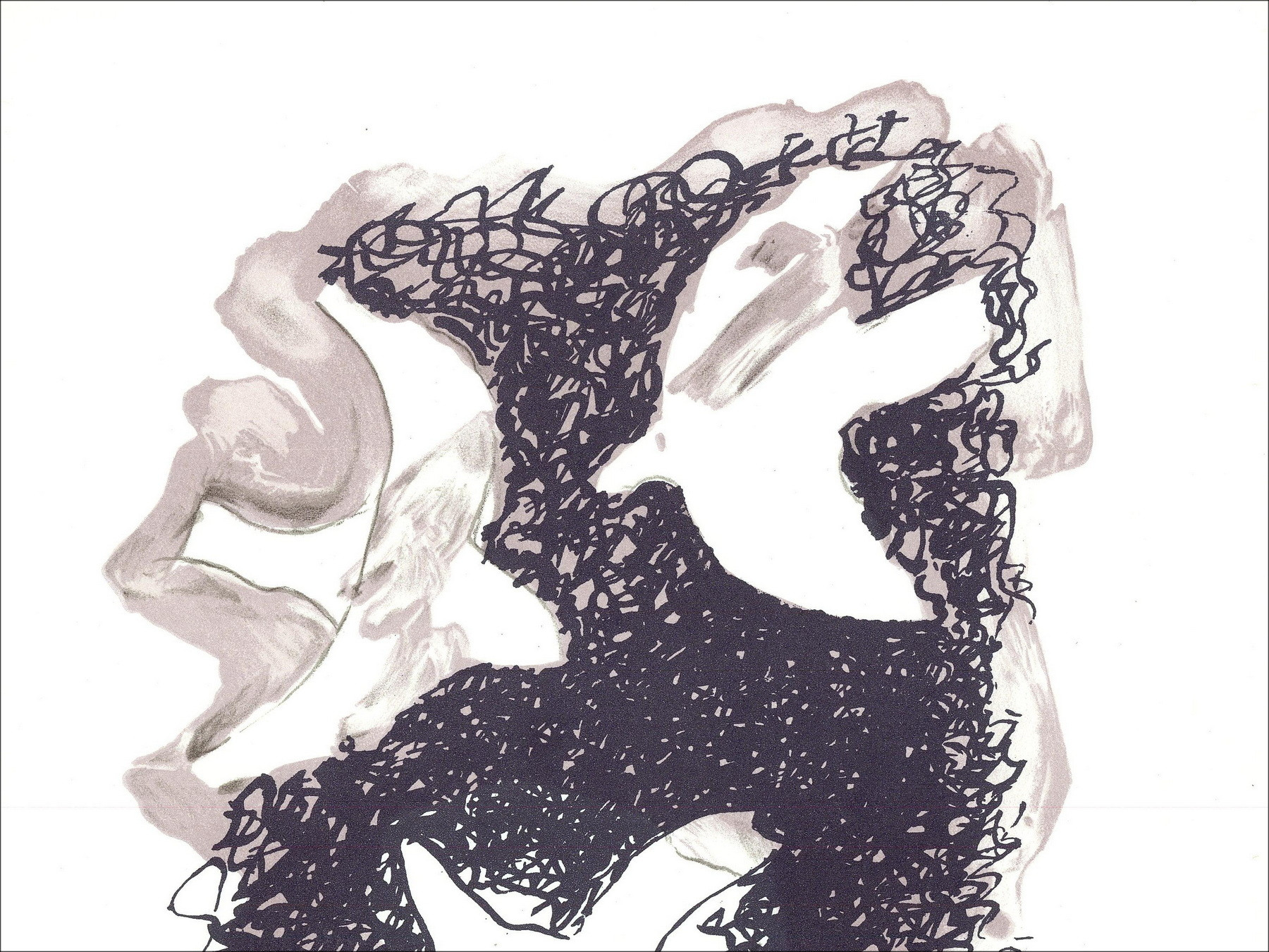 Georges Braque - Eerbetoon aan Raoul Dufy, lithografie van Mourlot