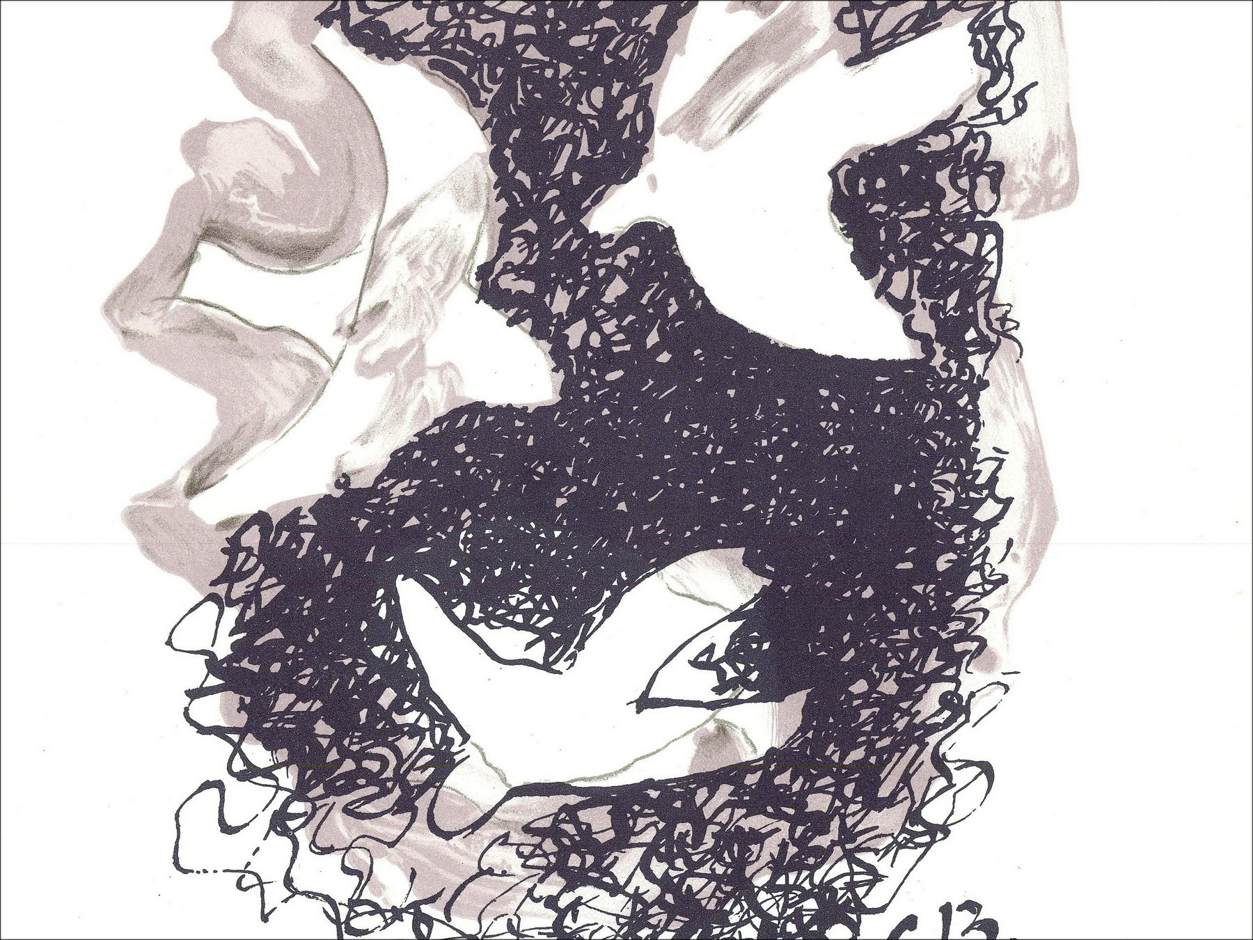 Georges Braque - Homenaje a Raoul Dufy, litografía de Mourlot