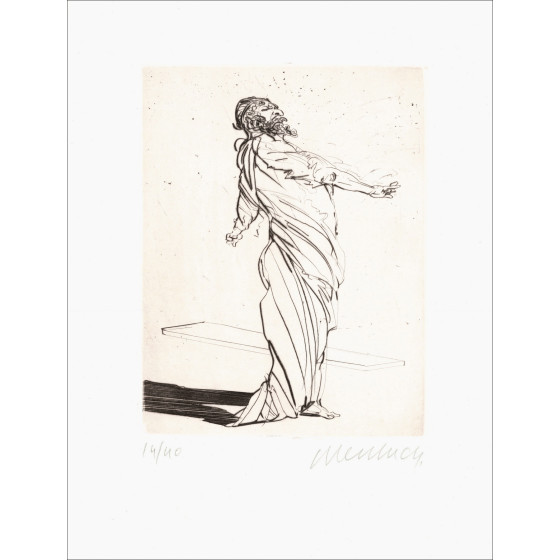 Claude Weisbuch - Horace VI, grabado original firmado 1995