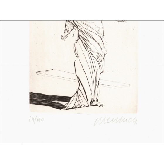 Claude Weisbuch - Horace VI, grabado original firmado 1995