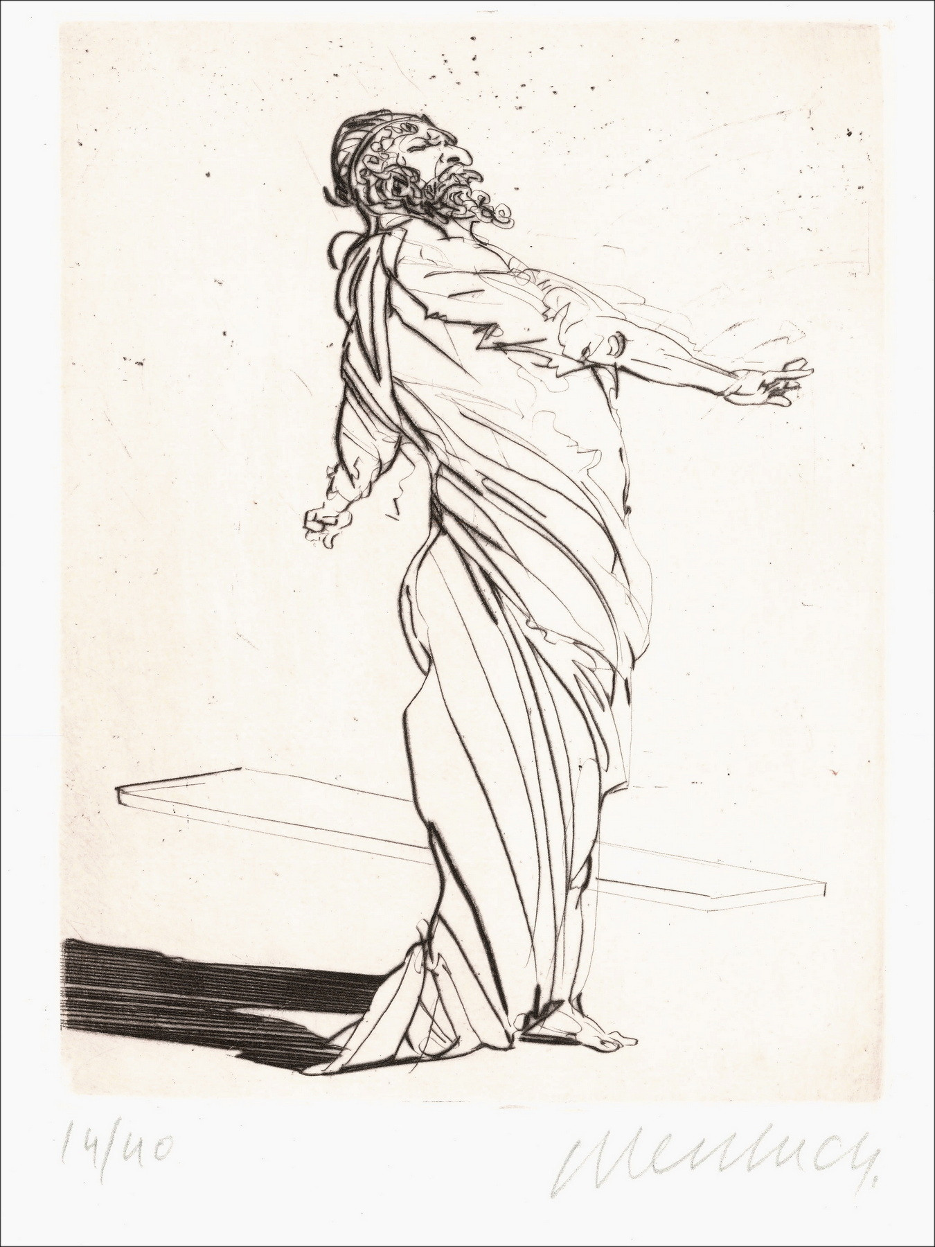 Claude Weisbuch - Horace VI, originele gesigneerde gravure uit 1995