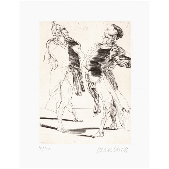 Claude Weisbuch - Horace III, original signed engraving 1995