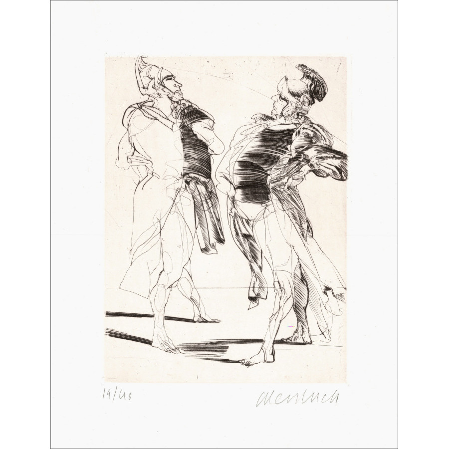 Claude Weisbuch - Horacio III, grabado original firmado 1995