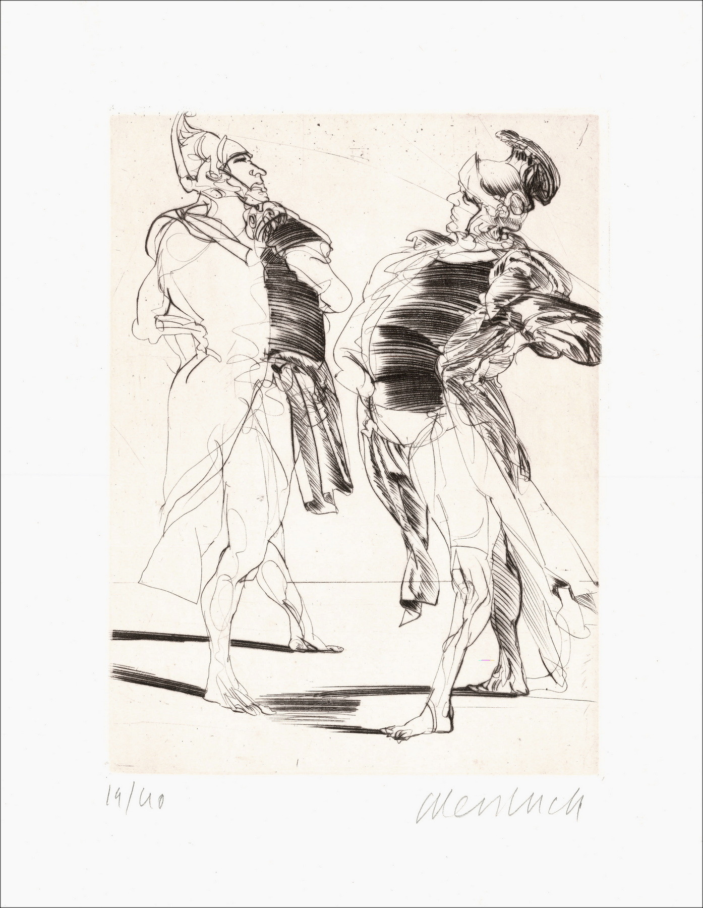 Claude Weisbuch - Orazio III, incisione originale firmata 1995