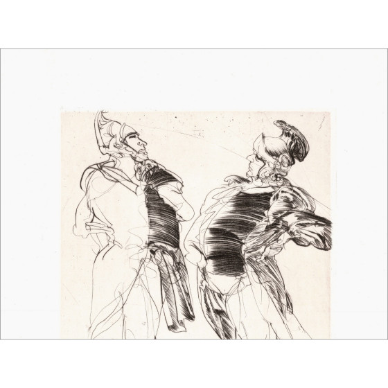 Claude Weisbuch - Horace III, original signed engraving 1995