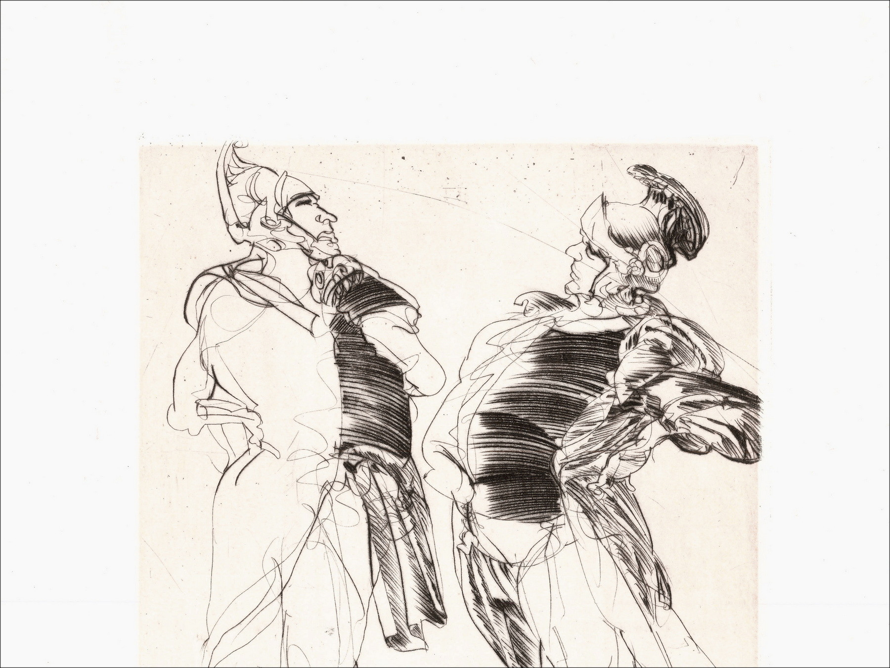 Claude Weisbuch - Horacio III, grabado original firmado 1995