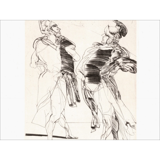 Claude Weisbuch - Horacio III, grabado original firmado 1995