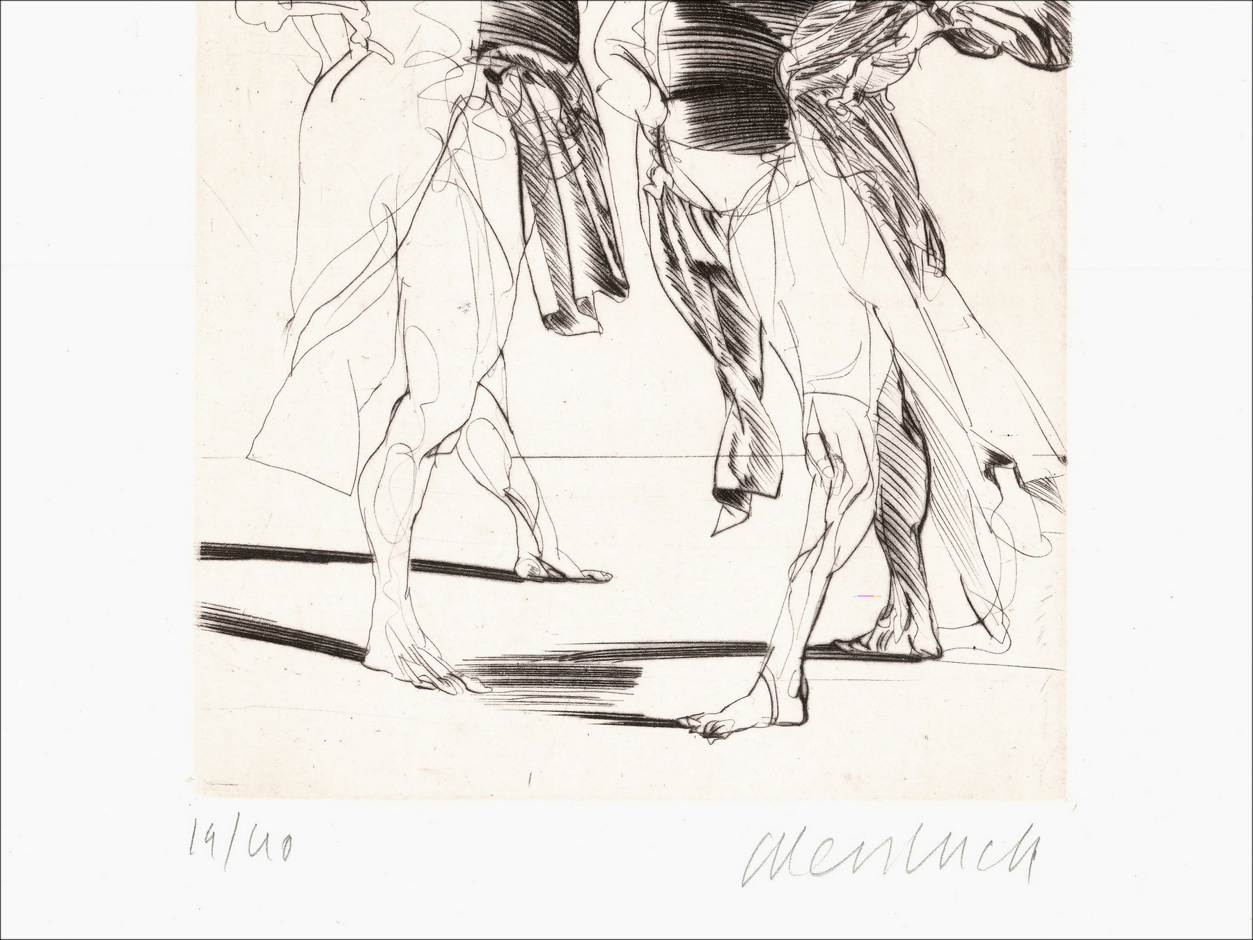 Claude Weisbuch - Horace III, original signed engraving 1995