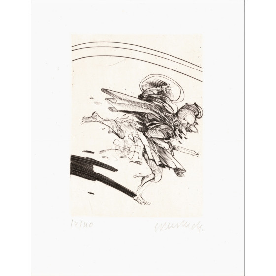 Claude Weisbuch - Horace VII, incisione originale firmata 1995