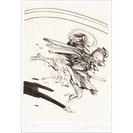 Claude Weisbuch - Horace VII, gravure originale signée 1995