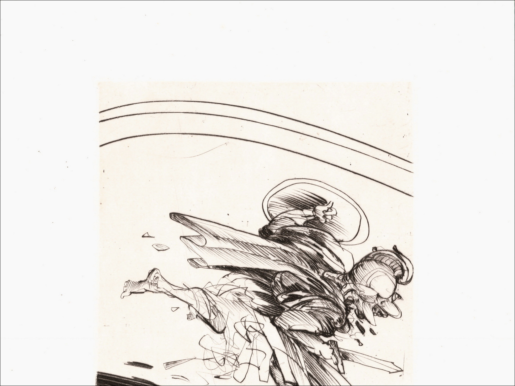 Claude Weisbuch - Horace VII, grabado original firmado 1995