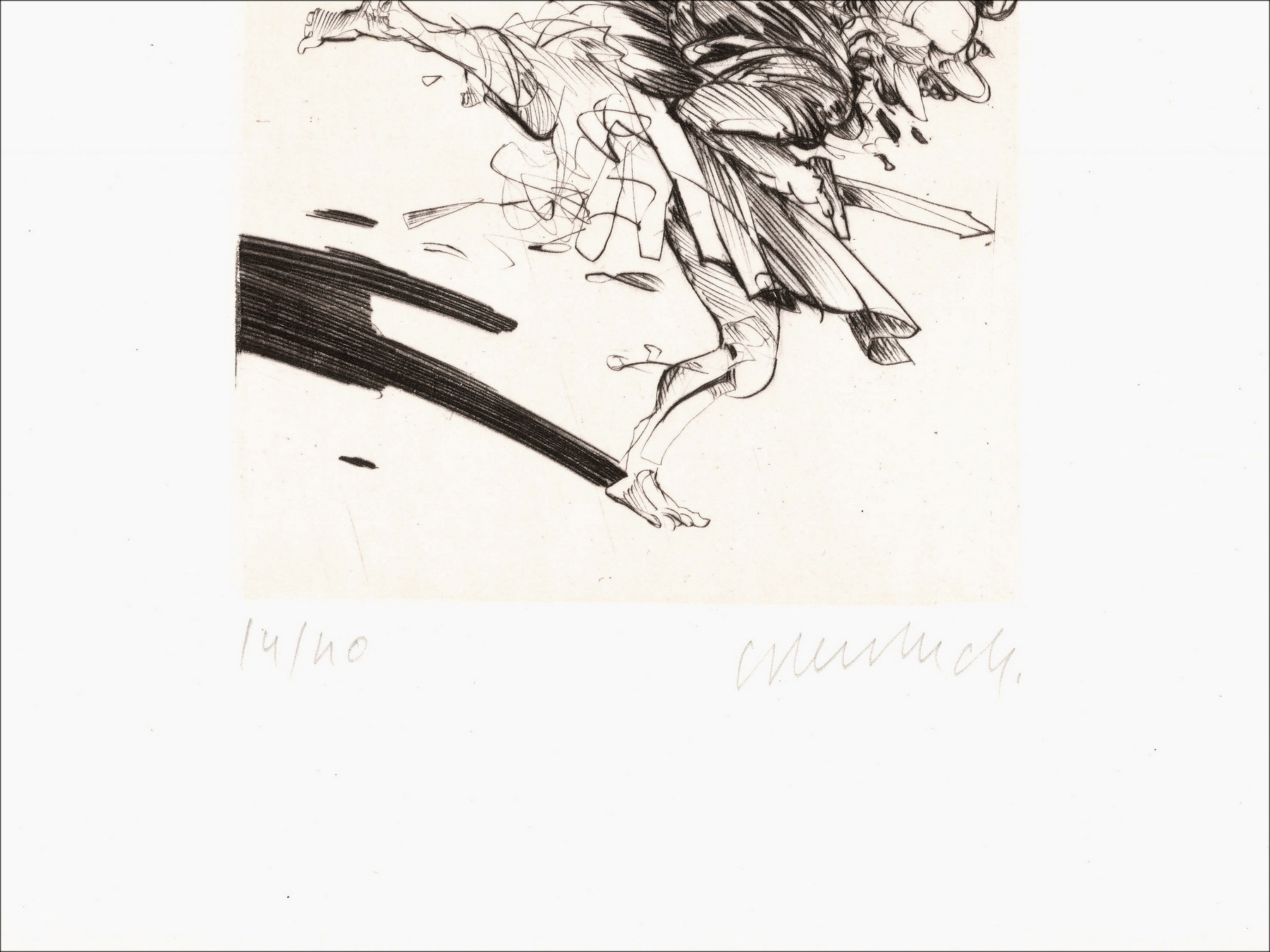 Claude Weisbuch - Horace VII, gravure originale signée 1995