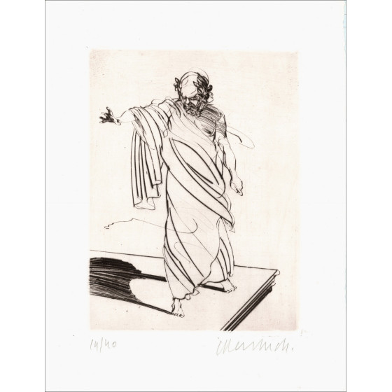 Claude Weisbuch - Horace XII, originele gesigneerde gravure uit 1995
