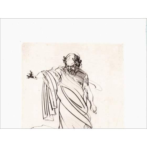 Claude Weisbuch - Horace XII, gravure originale signée 1995