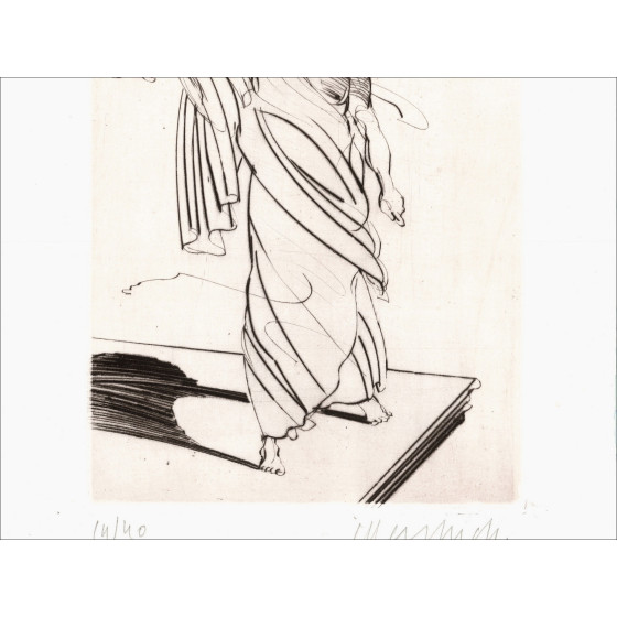 Claude Weisbuch - Horace XII, gravure originale signée 1995
