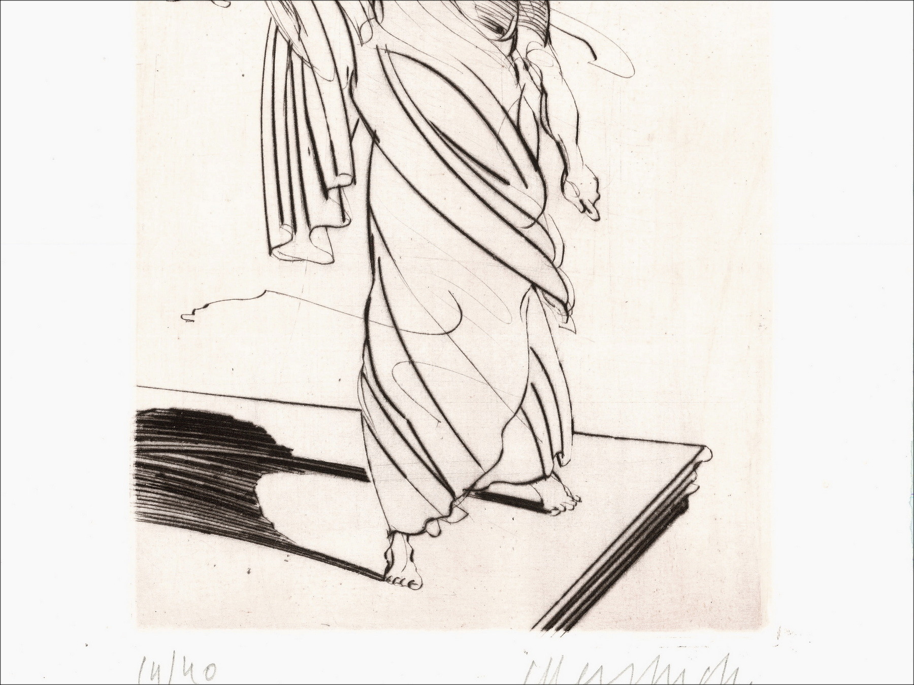 Claude Weisbuch - Horace XII, original signed engraving 1995