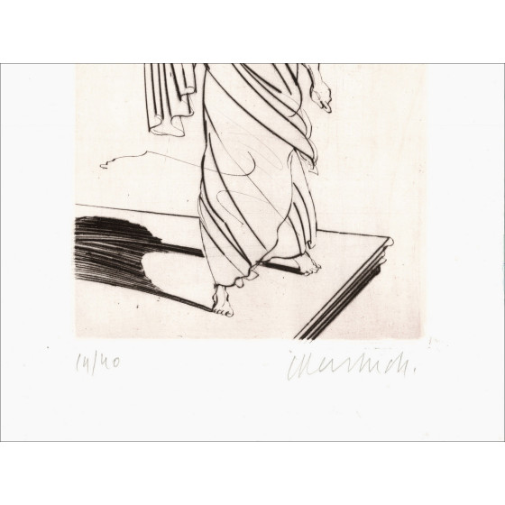 Claude Weisbuch - Horace XII, gravure originale signée 1995