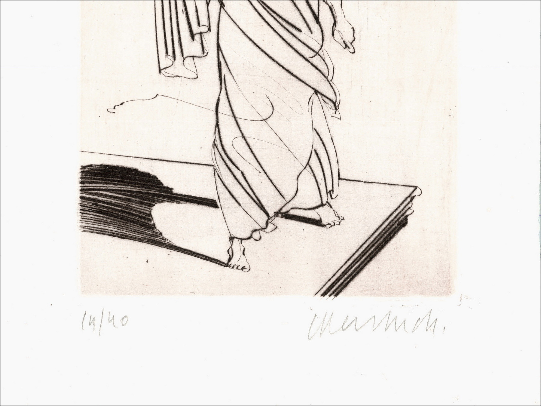 Claude Weisbuch - Horace XII, signierte Originalradierung von 1995