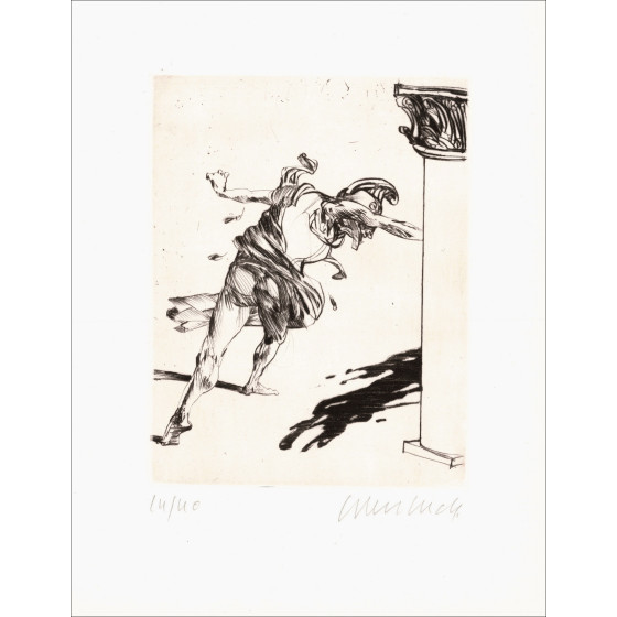 Claude Weisbuch - Horacio XI, grabado original firmado 1995