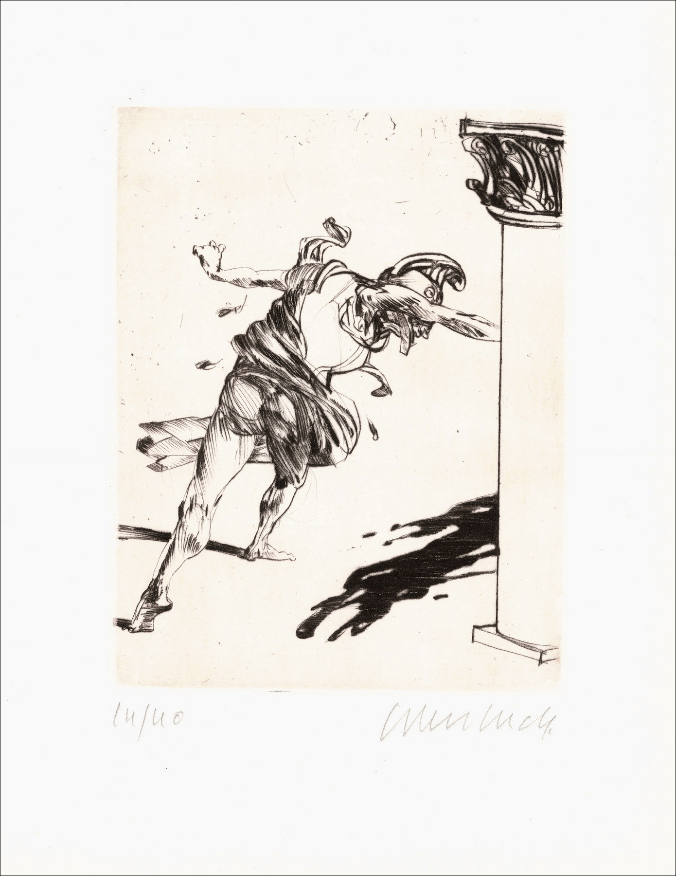 Claude Weisbuch - Horace XI, gravure originale signée 1995