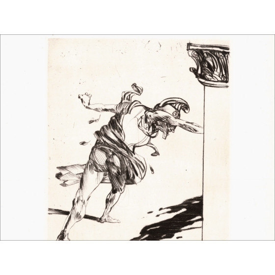 Claude Weisbuch - Horacio XI, grabado original firmado 1995