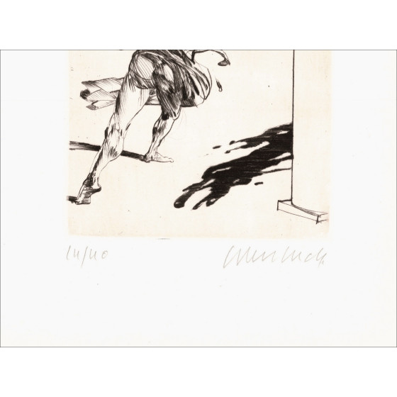 Claude Weisbuch - Horacio XI, grabado original firmado 1995