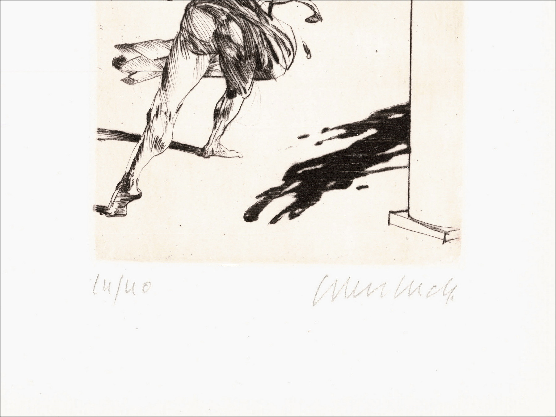 Claude Weisbuch - Horacio XI, grabado original firmado 1995
