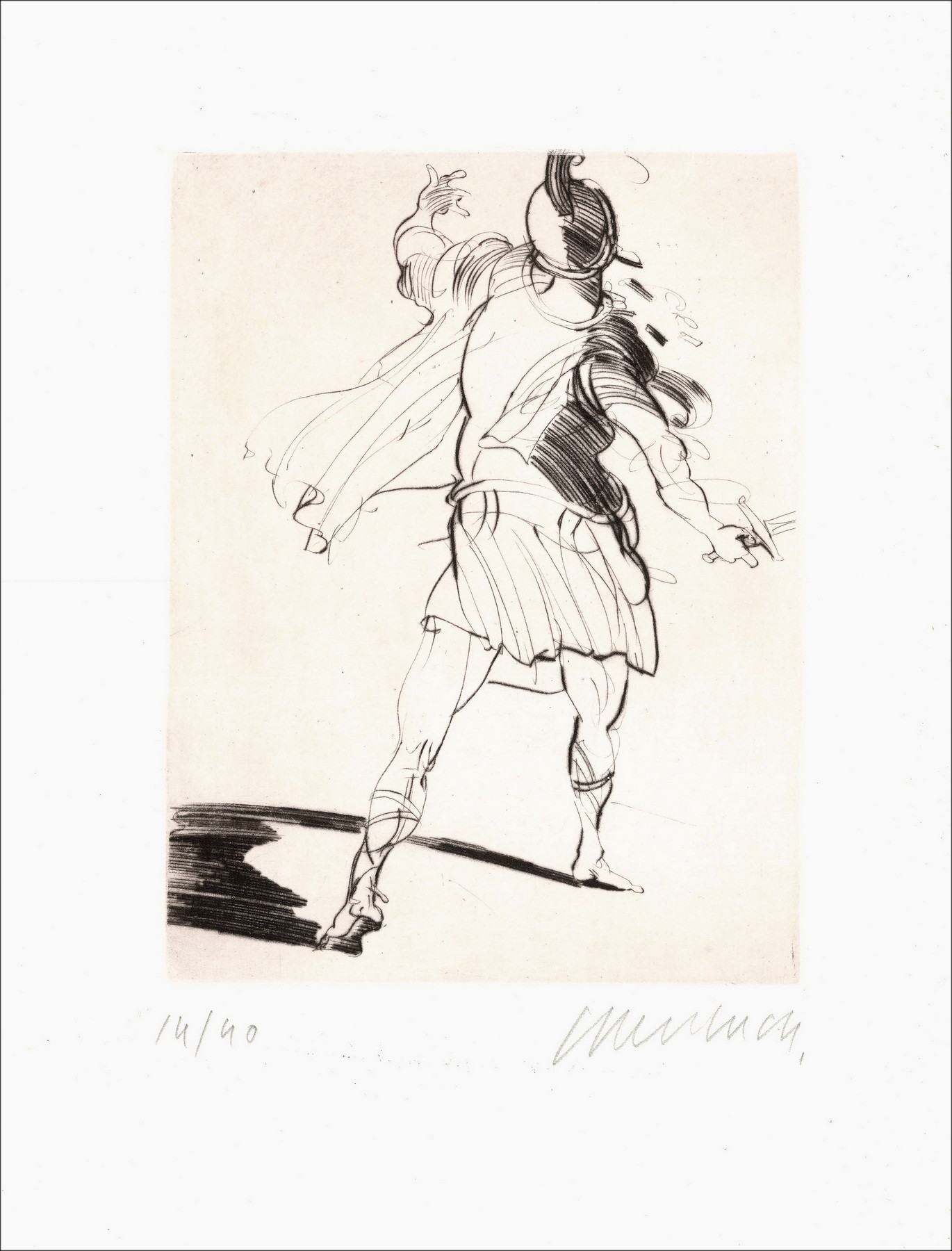 Claude Weisbuch - Horace I, gravure originale signée 1995