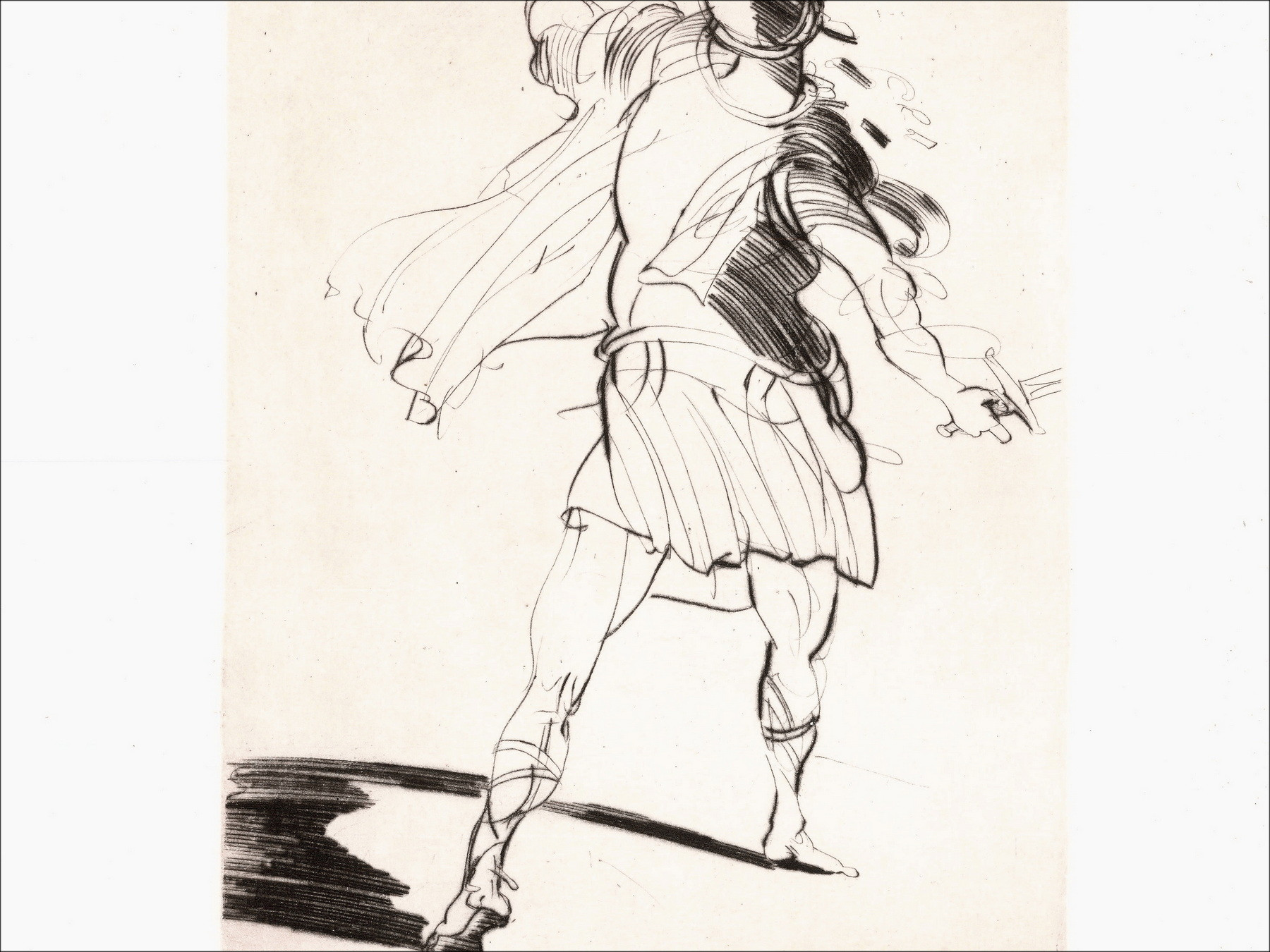 Claude Weisbuch - Horacio I, grabado original firmado 1995
