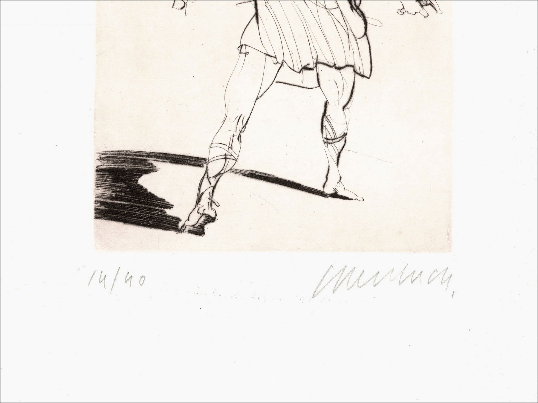Claude Weisbuch - Orazio I, incisione originale firmata 1995