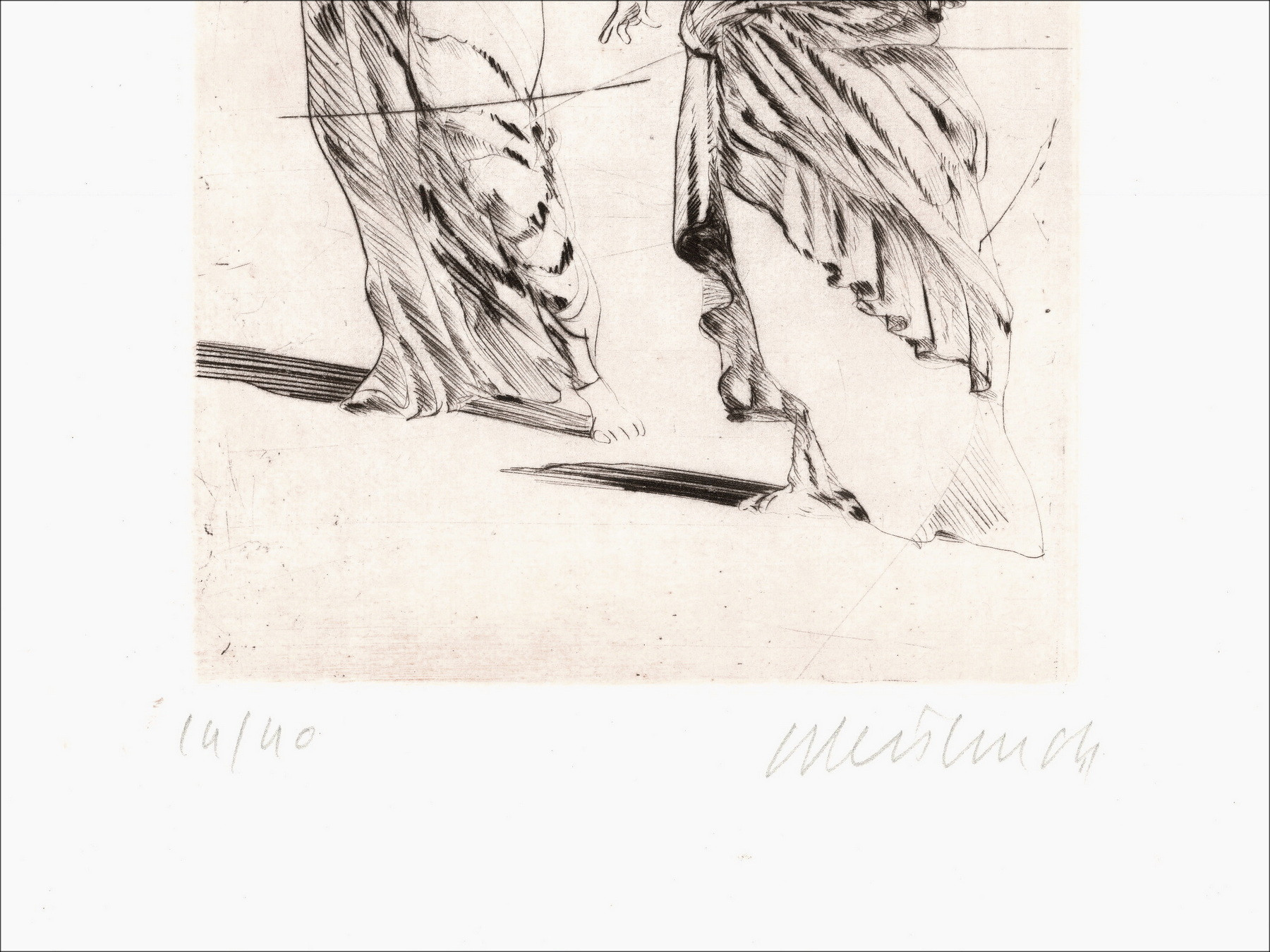 Claude Weisbuch - Horacio III, grabado original firmado 1995
