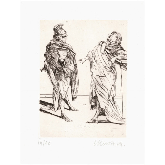 Claude Weisbuch - Horace IV, originele gesigneerde gravure uit 1995
