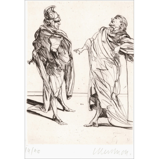 Claude Weisbuch - Horace IV, gravure originale signée 1995