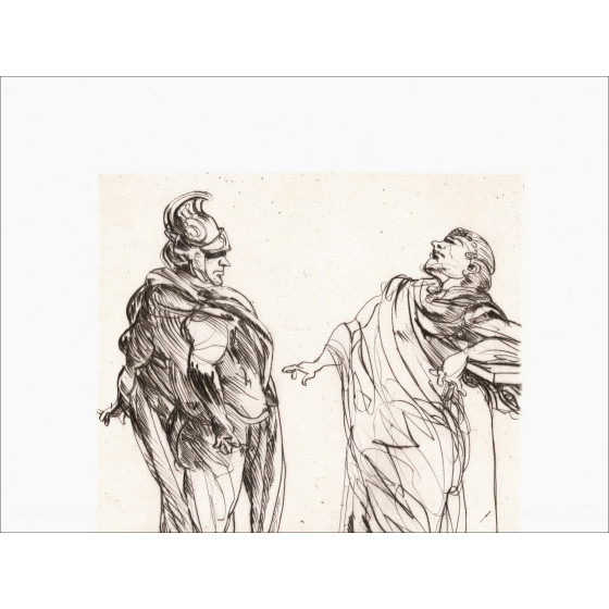 Claude Weisbuch - Horace IV, original signed engraving 1995