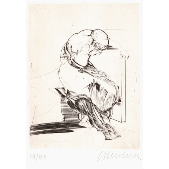 Claude Weisbuch - Horace V, grabado original firmado 1995
