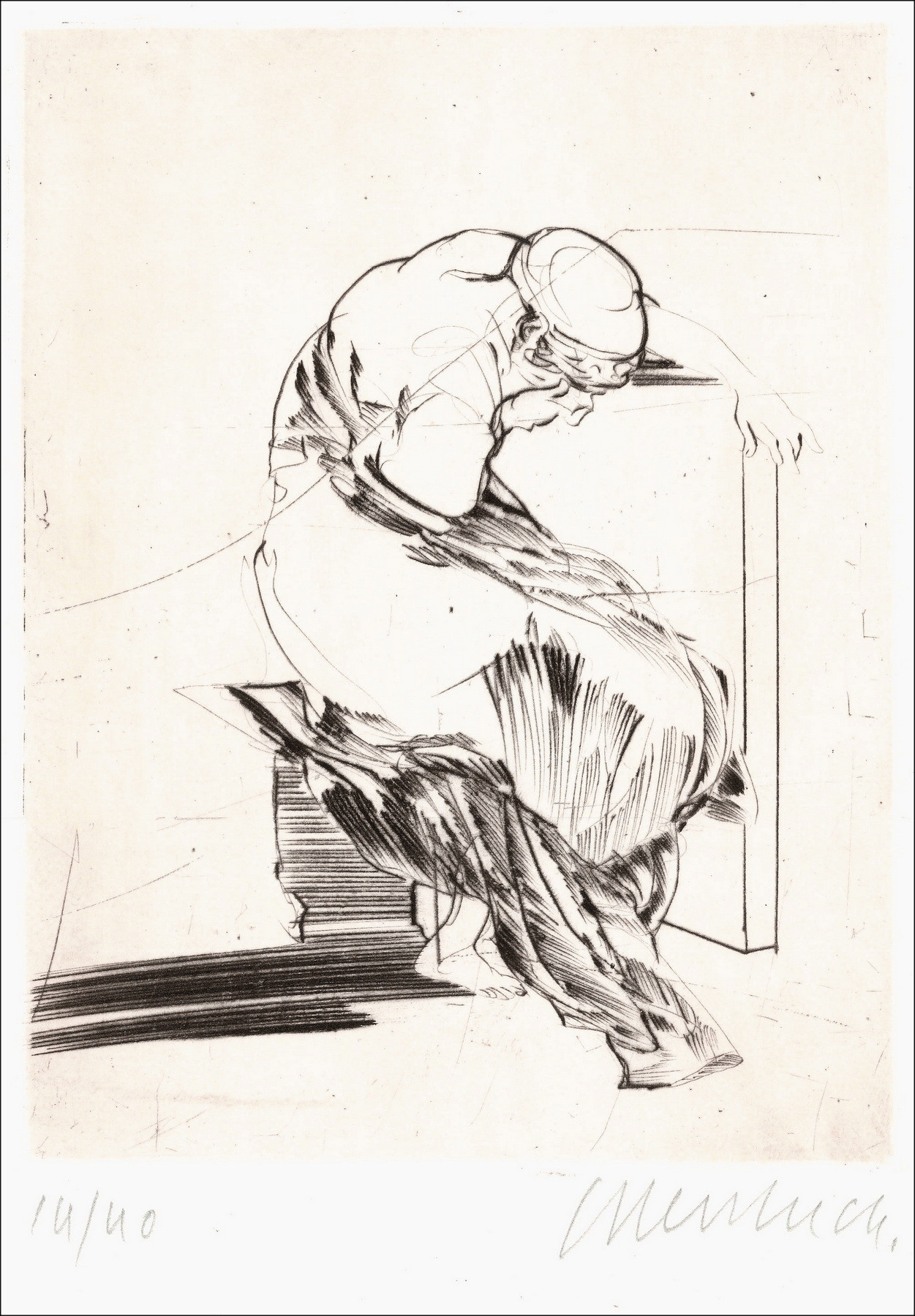 Claude Weisbuch - Horace V, original signed engraving 1995